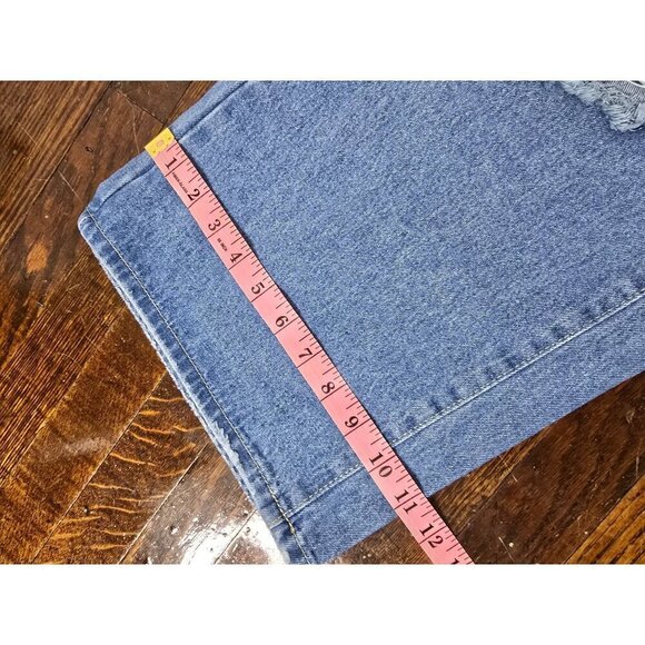 Wide Leg Distressed Casual Jeans - Picture 9 of 14